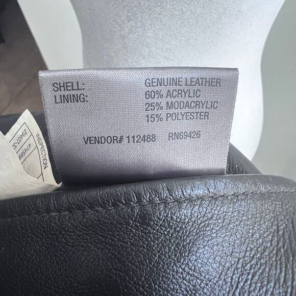 WILSON Leather Faux Lined Hooded Jacket Women's L Winter Coat Full Zip Outdoors - Picture 9 of 9